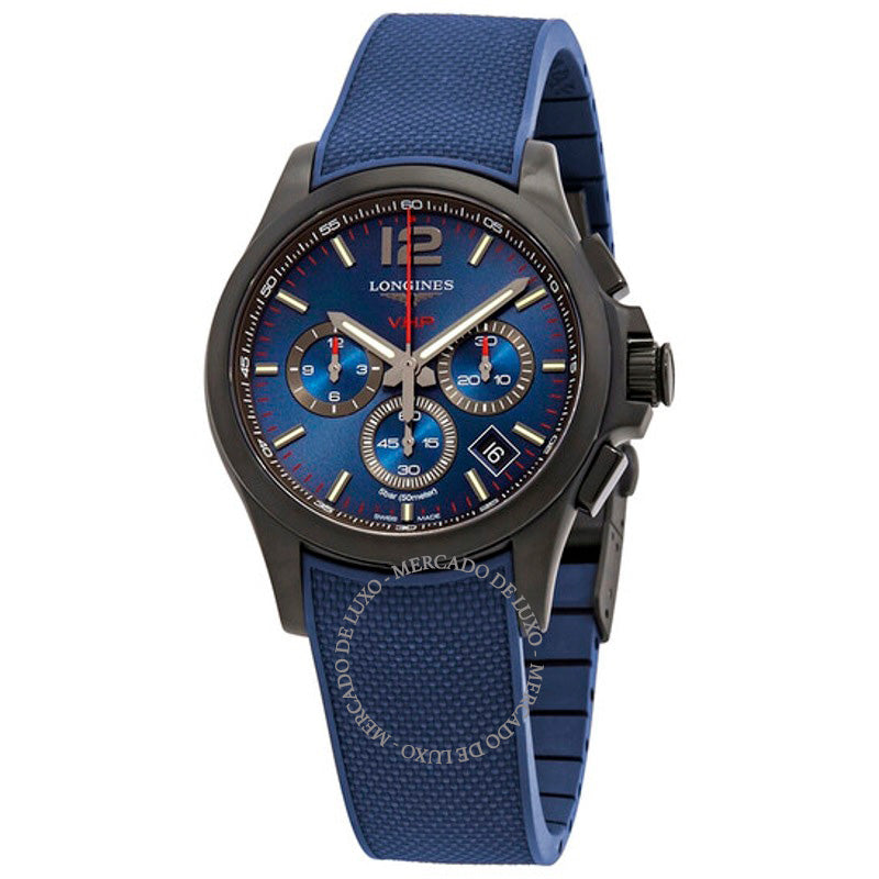 Relógio Conquest VHP Perpetual Chronograph Quartzo Mostrador Azul 42 mm - Mercado de Luxo - O Maior E-Commerce de Bens, Produtos e Serviços de Luxo do Brasil.