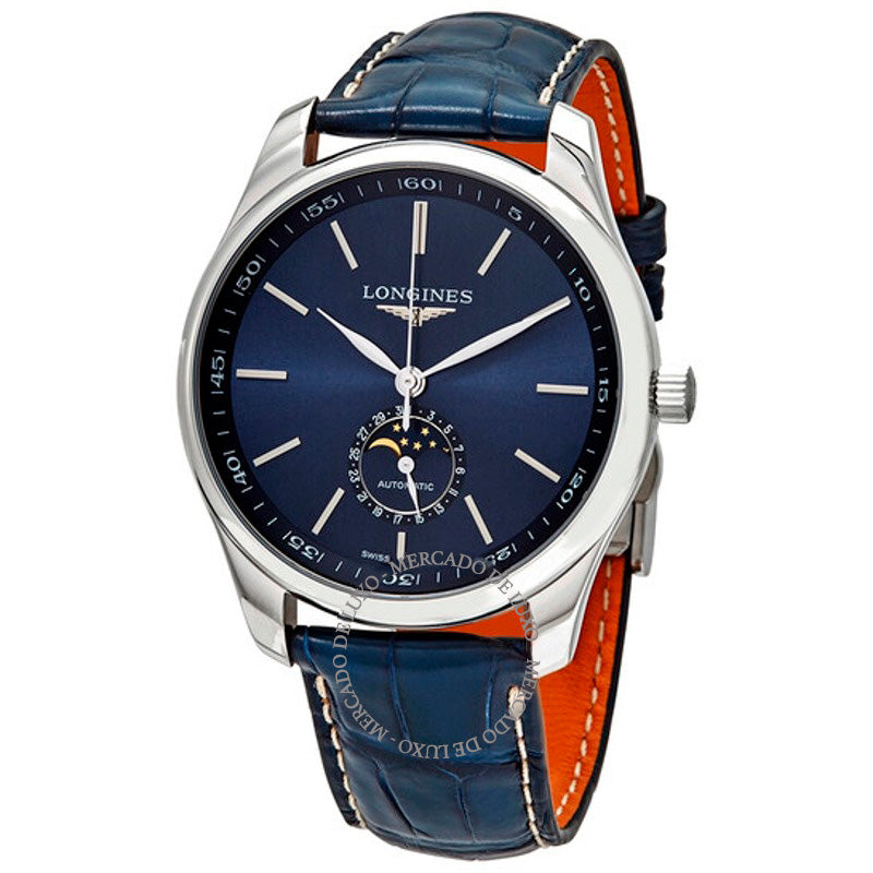 Relógio Master Collection Moonphase Automático Mostrador Azul 42 mm - Mercado de Luxo - O Maior E-Commerce de Bens, Produtos e Serviços de Luxo do Brasil.