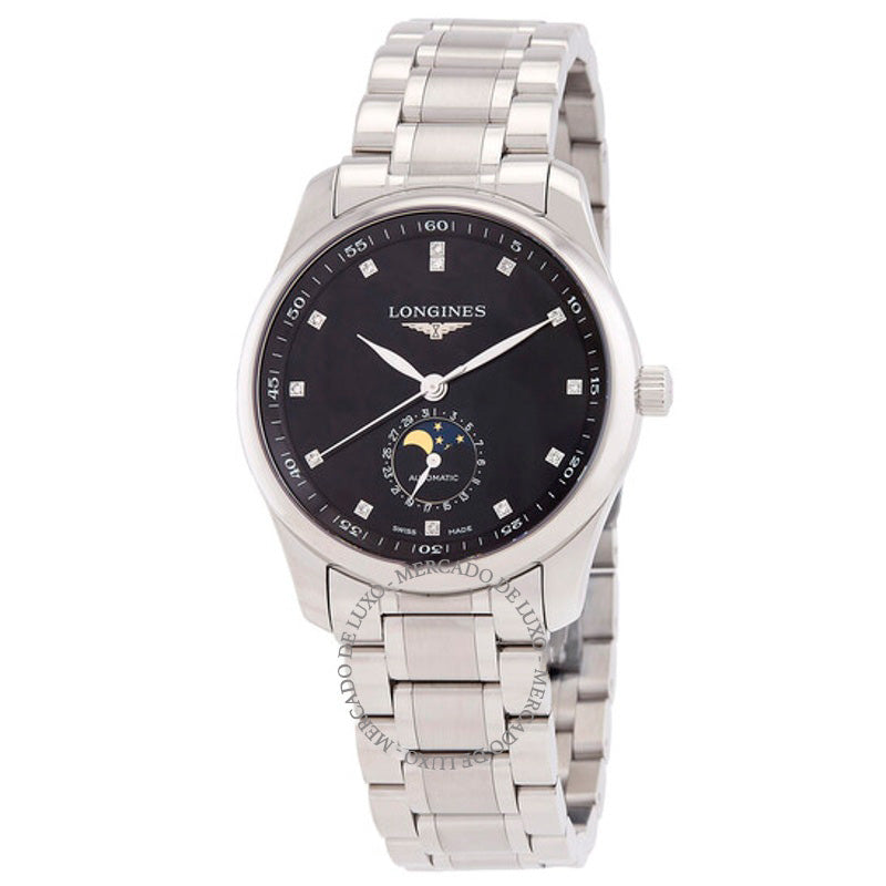 Relógio Master Collection Automático Diamante Mostrador Preto 40 mm - Mercado de Luxo - O Maior E-Commerce de Bens, Produtos e Serviços de Luxo do Brasil.