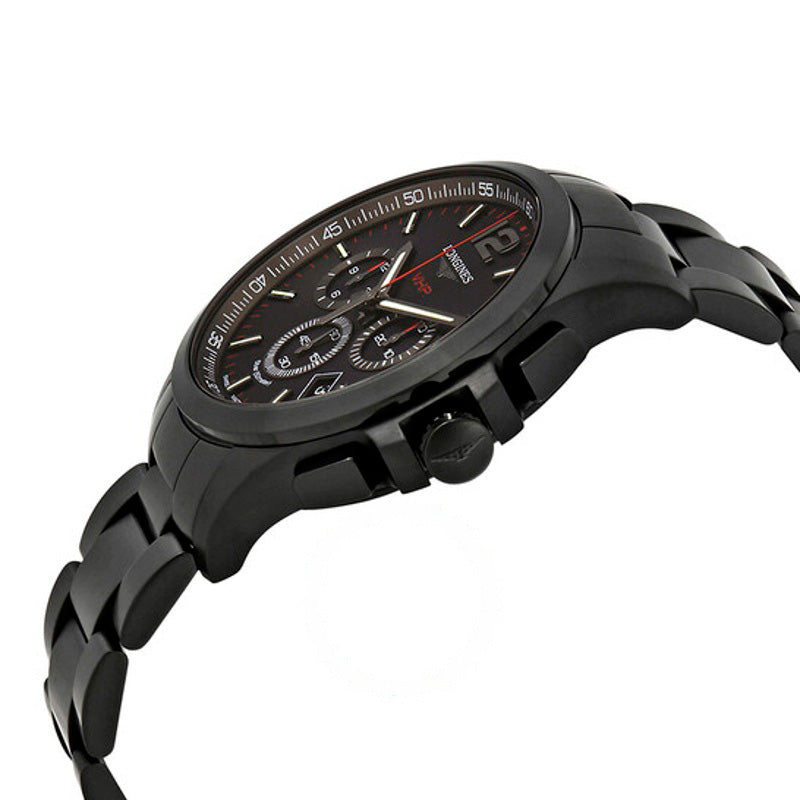 Relógio Cronógrafo Conquest VHP com mostrador preto esculpido 44 mm - Mercado de Luxo - O Maior E-Commerce de Bens, Produtos e Serviços de Luxo do Brasil.