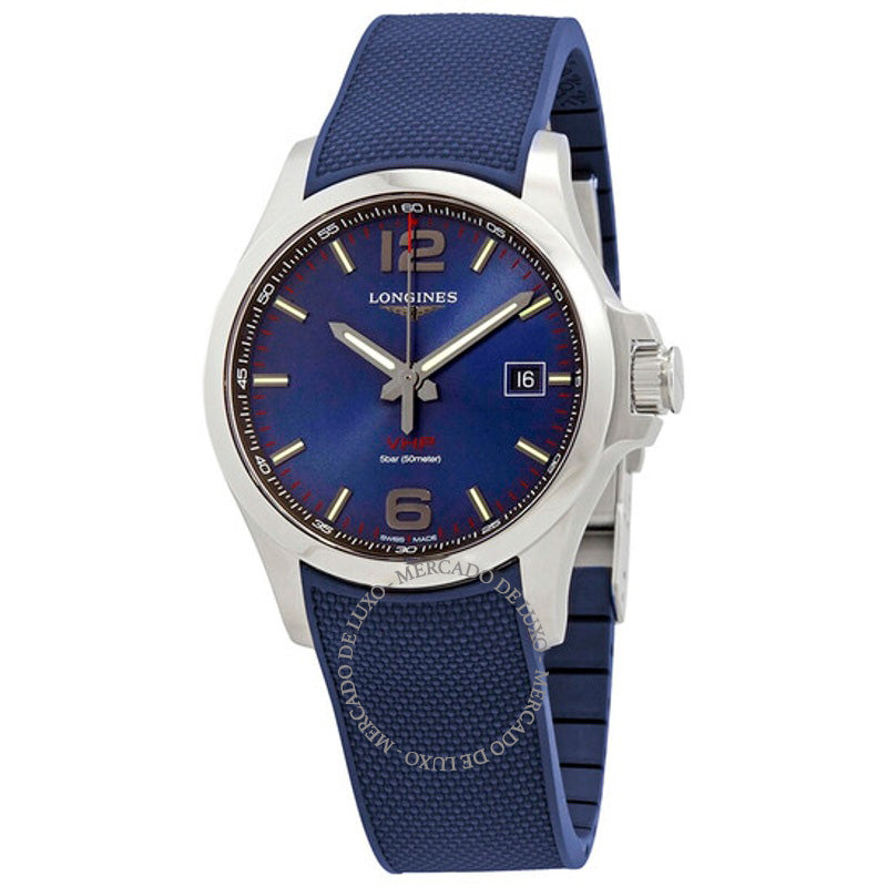 Relógio Conquest VHP Perpetual Quartzo Mostrador Azul 43 mm - Mercado de Luxo - O Maior E-Commerce de Bens, Produtos e Serviços de Luxo do Brasil.