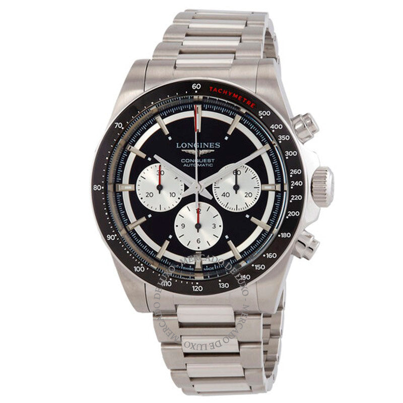 Relógio Conquest Chronograph Automático Mostrador Preto 42 mm - Mercado de Luxo - O Maior E-Commerce de Bens, Produtos e Serviços de Luxo do Brasil.