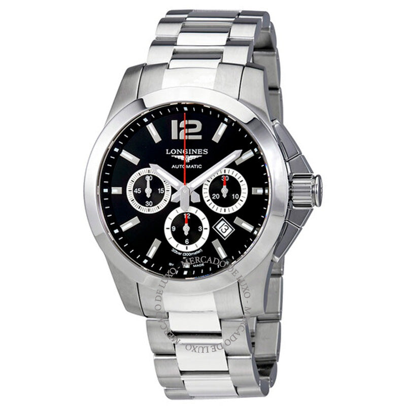 Relógio Conquest Cronógrafo Automático Mostrador Preto 44 mm - Mercado de Luxo - O Maior E-Commerce de Bens, Produtos e Serviços de Luxo do Brasil.