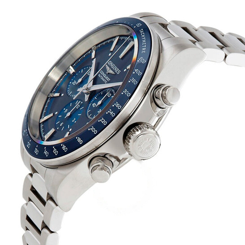 Relógio Conquest Chronograph Automático Mostrador Azul 42 mm - Mercado de Luxo - O Maior E-Commerce de Bens, Produtos e Serviços de Luxo do Brasil.