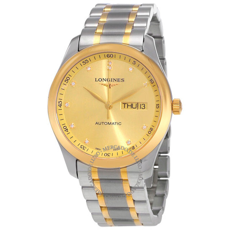 Relógio Master Automatic Diamond Champagne Dial 38 mm - Mercado de Luxo - O Maior E-Commerce de Bens, Produtos e Serviços de Luxo do Brasil.