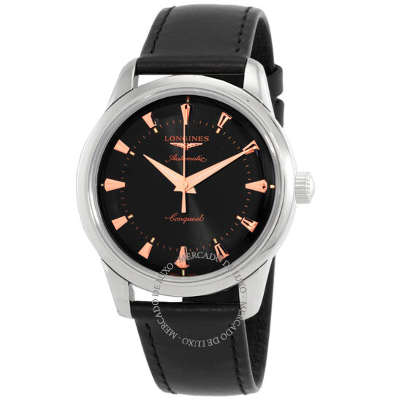 Relógio Conquest Heritage Automático Mostrador Preto 40 mm - Mercado de Luxo - O Maior E-Commerce de Bens, Produtos e Serviços de Luxo do Brasil.