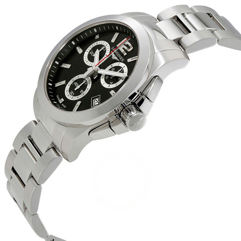 Relógio Conquest Chronograph Quartz Mostrador Preto 41 mm - Mercado de Luxo - O Maior E-Commerce de Bens, Produtos e Serviços de Luxo do Brasil.