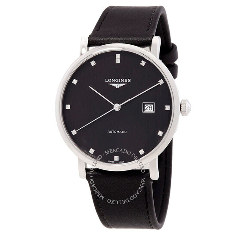 Relógio Elegante mostrador preto com diamante automático 41 mm - Mercado de Luxo - O Maior E-Commerce de Bens, Produtos e Serviços de Luxo do Brasil.
