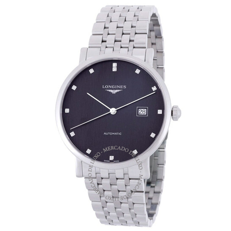 Relógio Elegante mostrador preto com diamante automático  - Mercado de Luxo - O Maior E-Commerce de Bens, Produtos e Serviços de Luxo do Brasil.