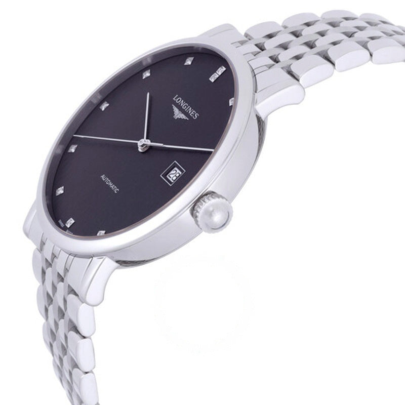 Relógio Elegante mostrador preto com diamante automático  - Mercado de Luxo - O Maior E-Commerce de Bens, Produtos e Serviços de Luxo do Brasil.