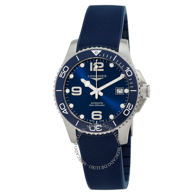 Relógio HydroConquest Automático Mostrador Azul 39 mm - Mercado de Luxo - O Maior E-Commerce de Bens, Produtos e Serviços de Luxo do Brasil.