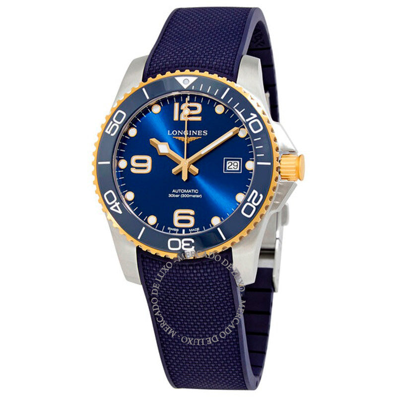 Relógio HydroConquest Automático Mostrador Azul 41 mm - Mercado de Luxo - O Maior E-Commerce de Bens, Produtos e Serviços de Luxo do Brasil.