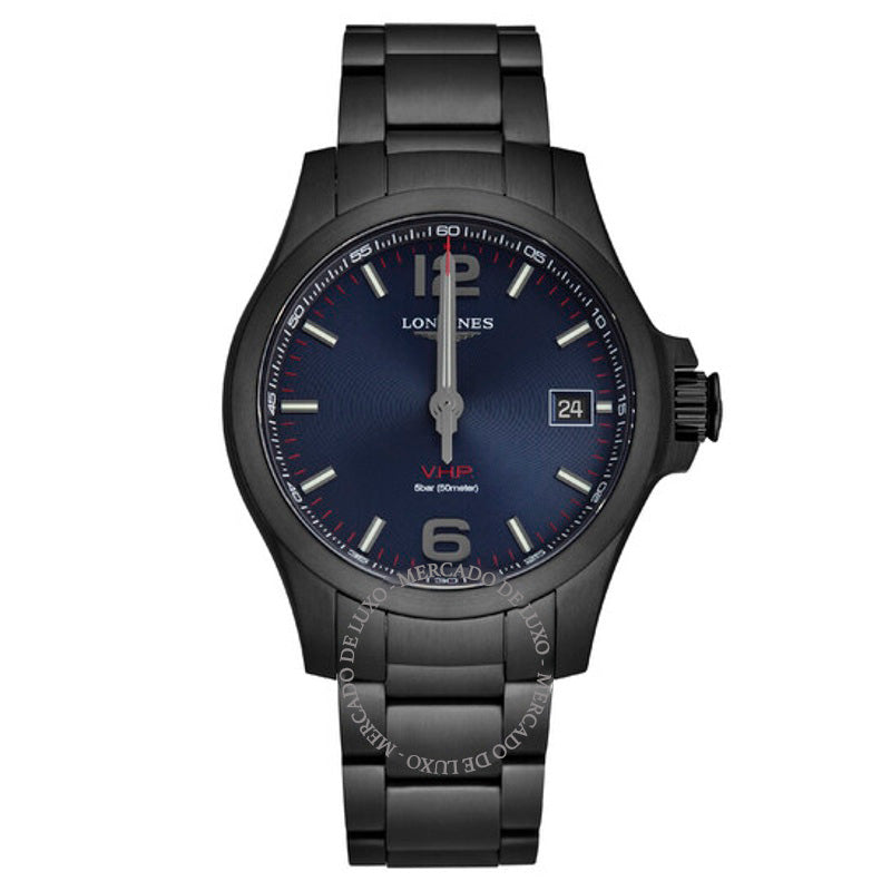 Relógio Conquest VHP Quartzo Mostrador Azul 41 mm - Mercado de Luxo - O Maior E-Commerce de Bens, Produtos e Serviços de Luxo do Brasil.