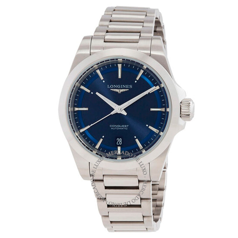 Relógio Conquest Automático Mostrador Azul 38 mm - Mercado de Luxo - O Maior E-Commerce de Bens, Produtos e Serviços de Luxo do Brasil.