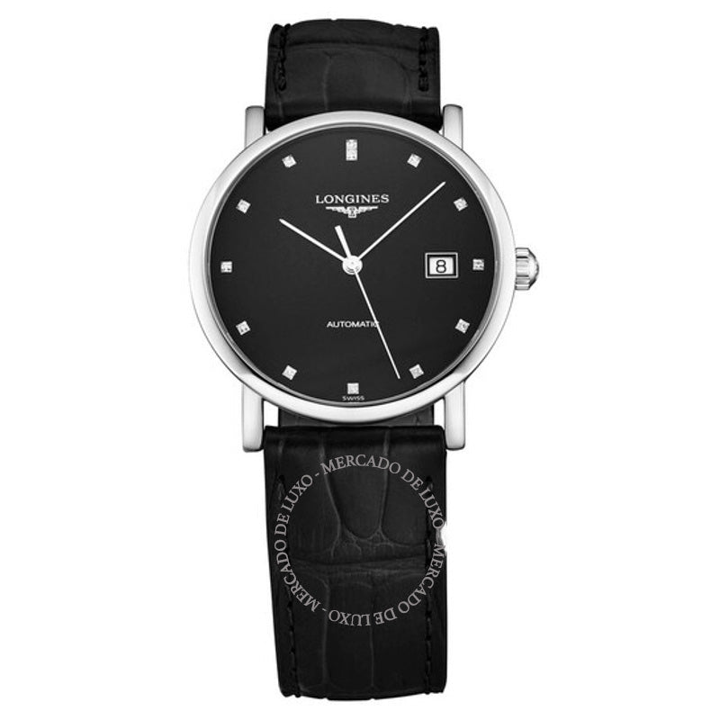 Relógio Mostrador preto com diamantes elegantes 37 mm - Mercado de Luxo - O Maior E-Commerce de Bens, Produtos e Serviços de Luxo do Brasil.