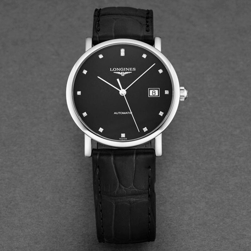 Relógio Mostrador preto com diamantes elegantes 37 mm - Mercado de Luxo - O Maior E-Commerce de Bens, Produtos e Serviços de Luxo do Brasil.