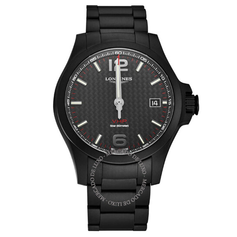 Relógio Conquest Quartz Mostrador Preto 43 mm - Mercado de Luxo - O Maior E-Commerce de Bens, Produtos e Serviços de Luxo do Brasil.