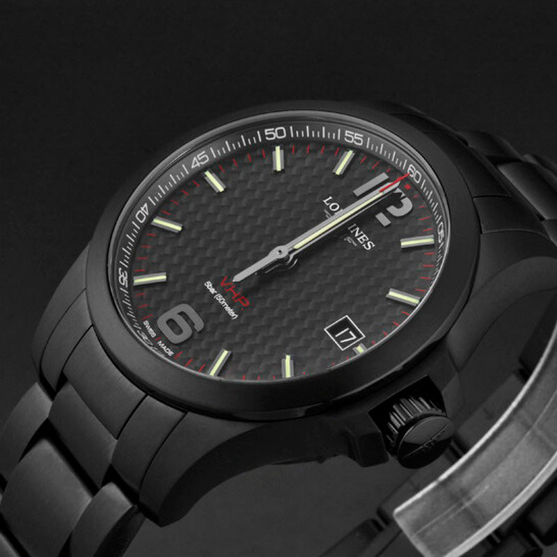 Relógio Conquest Quartz Mostrador Preto 43 mm - Mercado de Luxo - O Maior E-Commerce de Bens, Produtos e Serviços de Luxo do Brasil.