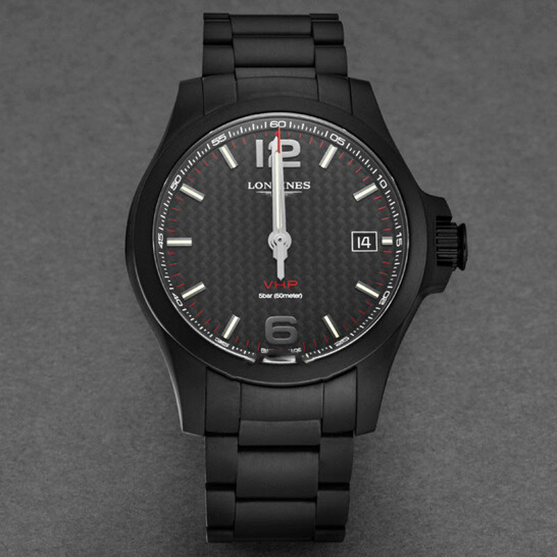 Relógio Conquest Quartz Mostrador Preto 43 mm - Mercado de Luxo - O Maior E-Commerce de Bens, Produtos e Serviços de Luxo do Brasil.