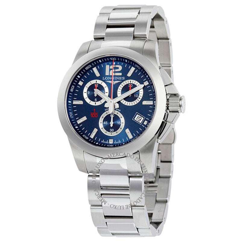Relógio Conquest Chrono Mostrador Azul 41 mm - Mercado de Luxo - O Maior E-Commerce de Bens, Produtos e Serviços de Luxo do Brasil.