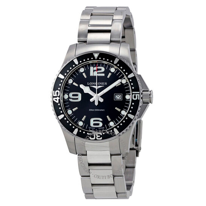 Relógio HydroConquest Mostrador Preto 39 mm - Mercado de Luxo - O Maior E-Commerce de Bens, Produtos e Serviços de Luxo do Brasil.