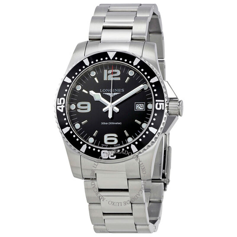Relógio HydroConquest Mostrador Preto 41 mm - Mercado de Luxo - O Maior E-Commerce de Bens, Produtos e Serviços de Luxo do Brasil.