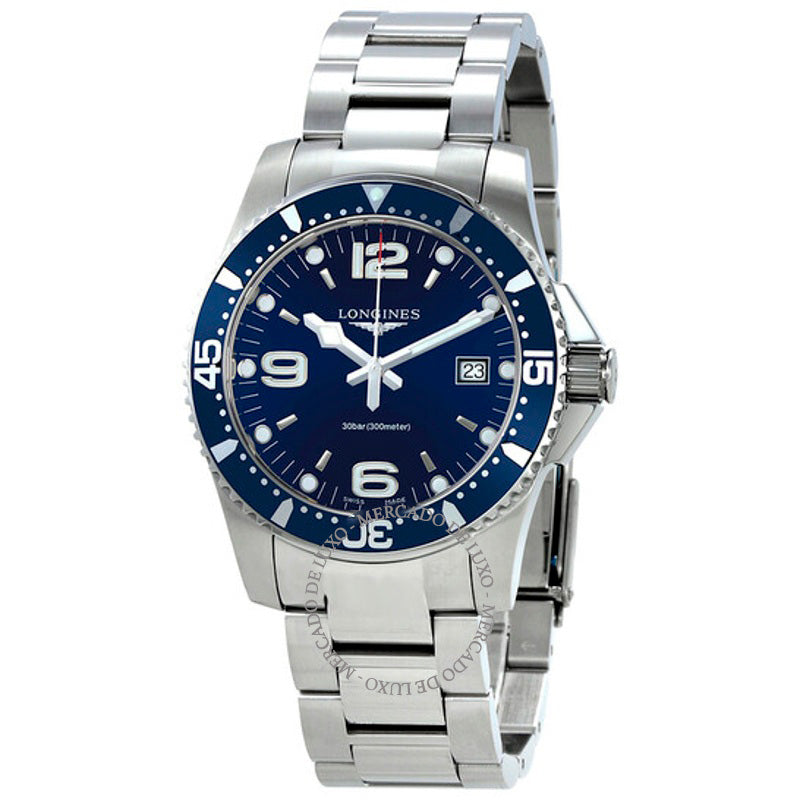 Relógio Mostrador Azul HydroConquest 41 mm - Mercado de Luxo - O Maior E-Commerce de Bens, Produtos e Serviços de Luxo do Brasil.