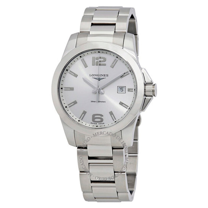 Relógio Conquest Silver Dial 41 mm - Mercado de Luxo - O Maior E-Commerce de Bens, Produtos e Serviços de Luxo do Brasil.