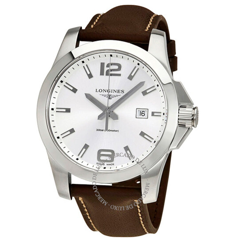 Relógio Conquest Silver Dial 43 mm - Mercado de Luxo - O Maior E-Commerce de Bens, Produtos e Serviços de Luxo do Brasil.