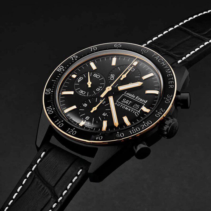 Relógio Cronógrafo esportivo automático com mostrador preto 44 mm - Mercado de Luxo - O Maior E-Commerce de Bens, Produtos e Serviços de Luxo do Brasil.