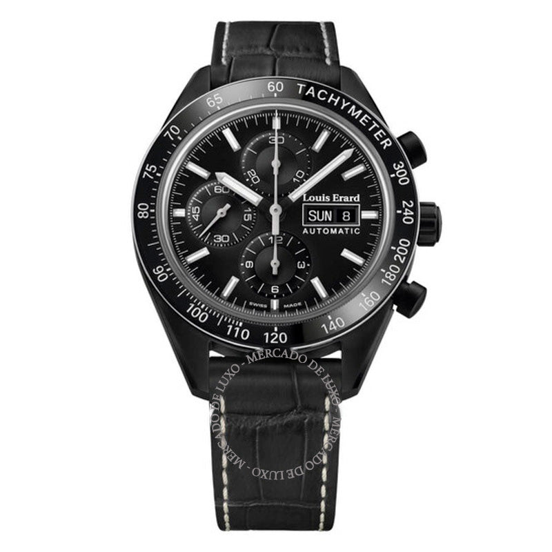 Relógio Cronógrafo esportivo automático com mostrador preto 44 mm - Mercado de Luxo - O Maior E-Commerce de Bens, Produtos e Serviços de Luxo do Brasil.