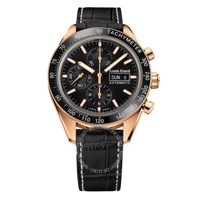 Relógio Cronógrafo esportivo automático com mostrador preto 44 mm - Mercado de Luxo - O Maior E-Commerce de Bens, Produtos e Serviços de Luxo do Brasil.