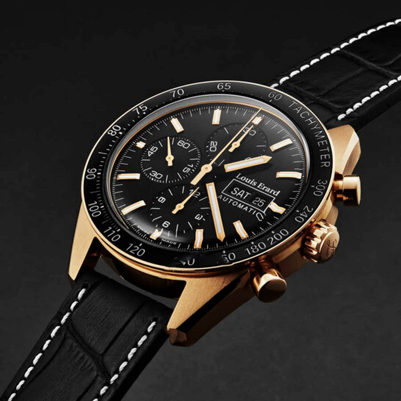 Relógio Cronógrafo esportivo automático com mostrador preto 44 mm - Mercado de Luxo - O Maior E-Commerce de Bens, Produtos e Serviços de Luxo do Brasil.