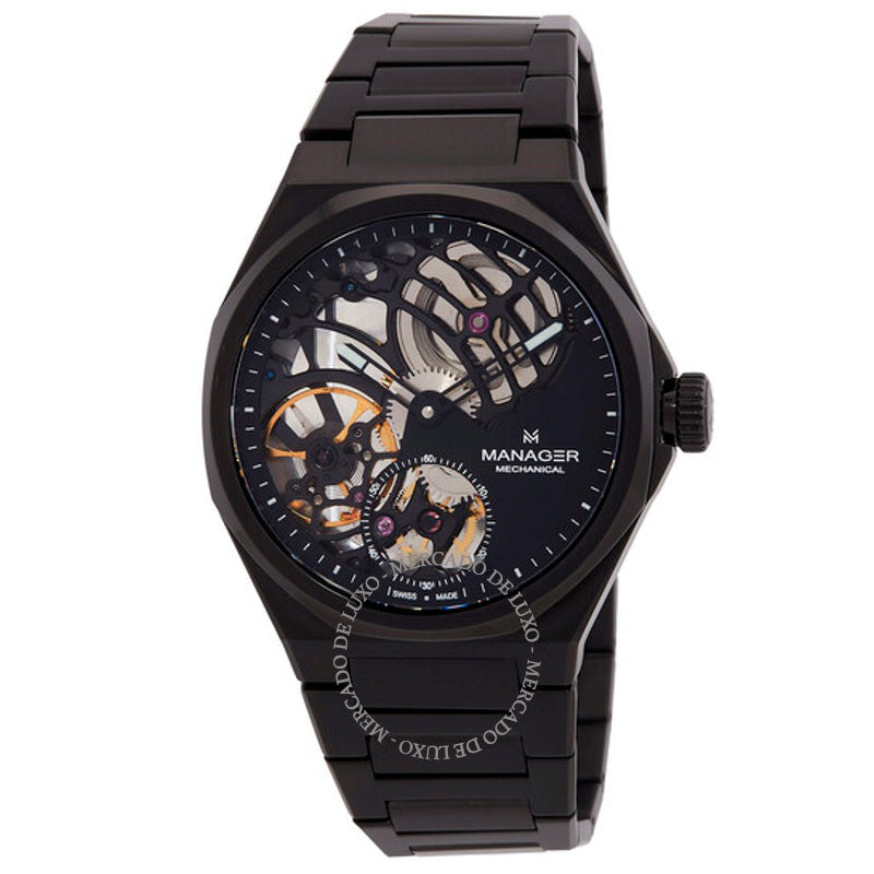 Relógio Revolução Corda Manual Mostrador Preto 44 mm - Mercado de Luxo - O Maior E-Commerce de Bens, Produtos e Serviços de Luxo do Brasil.