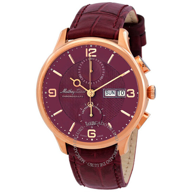 Relógio Edmond Chrono Cronógrafo Automático Mostrador Roxo 42 mm - Mercado de Luxo - O Maior E-Commerce de Bens, Produtos e Serviços de Luxo do Brasil.