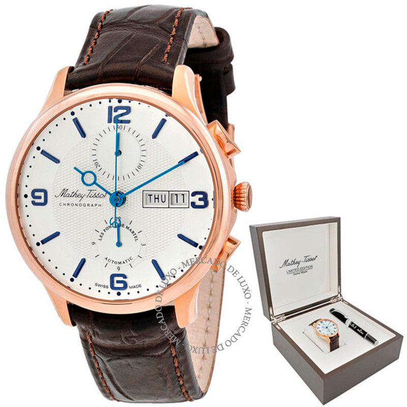 Relógio Edmond Chrono Cronógrafo Automático Mostrador Branco  - Mercado de Luxo - O Maior E-Commerce de Bens, Produtos e Serviços de Luxo do Brasil.