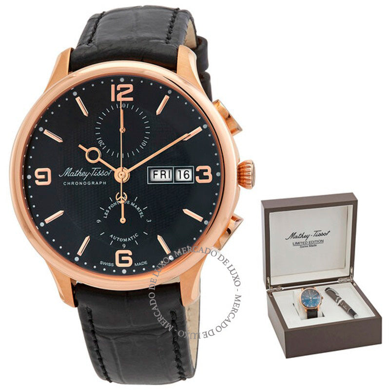 Relógio Edmond Chrono Cronógrafo Automático Mostrador Preto 42 mm - Mercado de Luxo - O Maior E-Commerce de Bens, Produtos e Serviços de Luxo do Brasil.