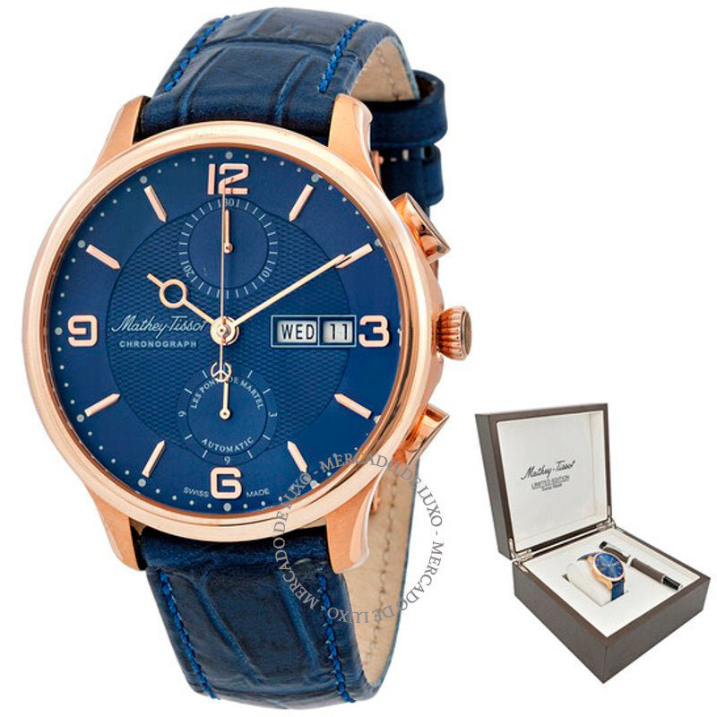Relógio Edmond Chrono Cronógrafo Automático Mostrador Azul 42 mm - Mercado de Luxo - O Maior E-Commerce de Bens, Produtos e Serviços de Luxo do Brasil.