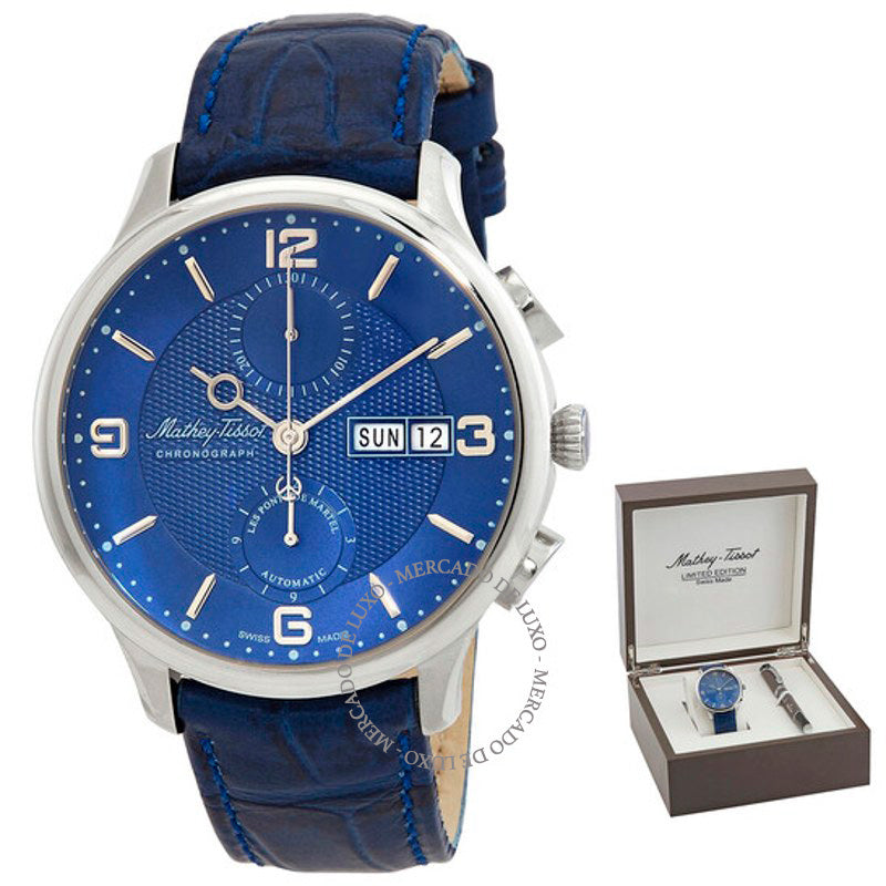 Relógio Edmond Chrono Cronógrafo Automático Mostrador Azul 42 mm - Mercado de Luxo - O Maior E-Commerce de Bens, Produtos e Serviços de Luxo do Brasil.