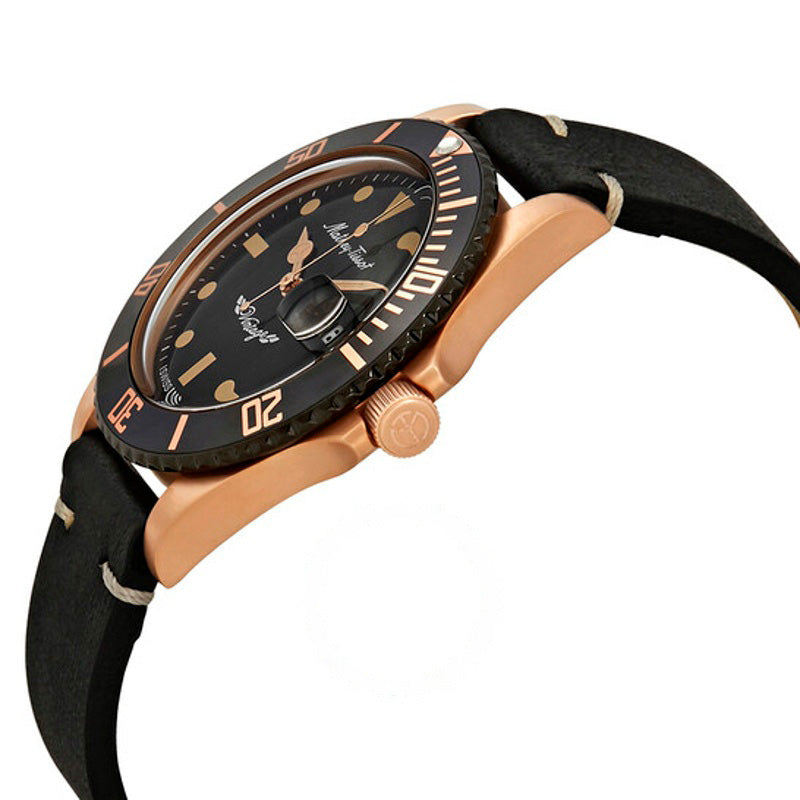 Relógio Mathey Vintage Bronze Automático Mostrador Preto 40 mm - Mercado de Luxo - O Maior E-Commerce de Bens, Produtos e Serviços de Luxo do Brasil.