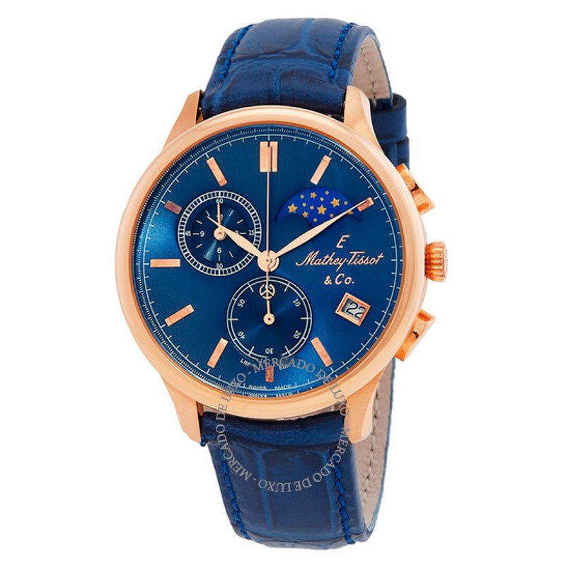 Relógio Cronógrafo Edmond G10 Quartzo Mostrador Azul 42 mm - Mercado de Luxo - O Maior E-Commerce de Bens, Produtos e Serviços de Luxo do Brasil.