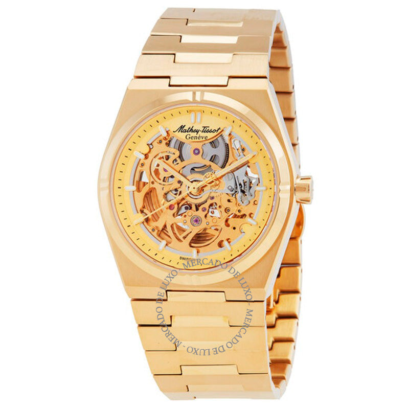 Relógio Zeus Skeleton Automático Mostrador Champanhe  - Mercado de Luxo - O Maior E-Commerce de Bens, Produtos e Serviços de Luxo do Brasil.