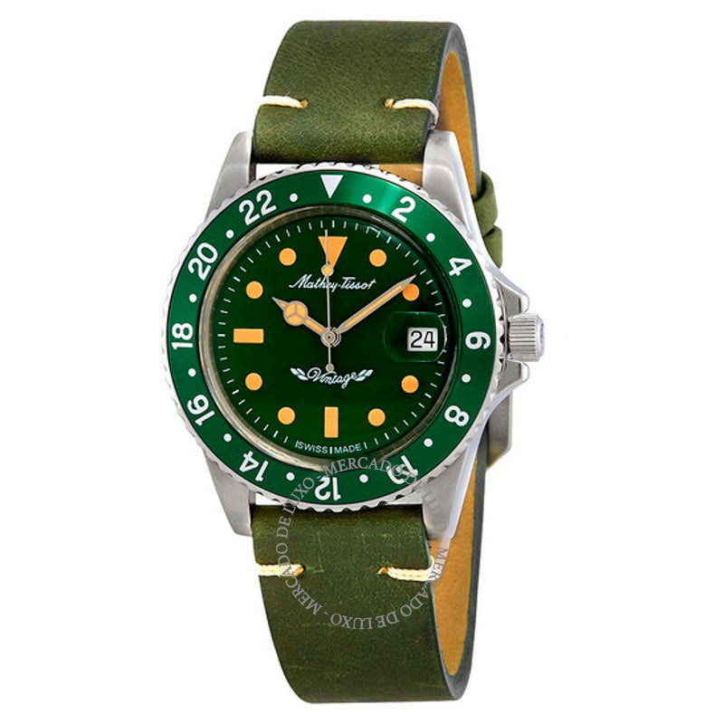 Relógio Mathey Vintage Automático Mostrador Verde 40 mm - Mercado de Luxo - O Maior E-Commerce de Bens, Produtos e Serviços de Luxo do Brasil.