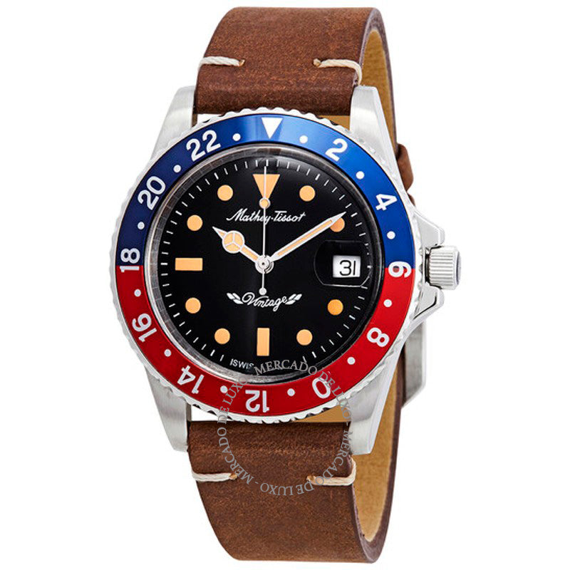 Relógio Mathey Vintage Automático Mostrador Preto 40 mm - Mercado de Luxo - O Maior E-Commerce de Bens, Produtos e Serviços de Luxo do Brasil.