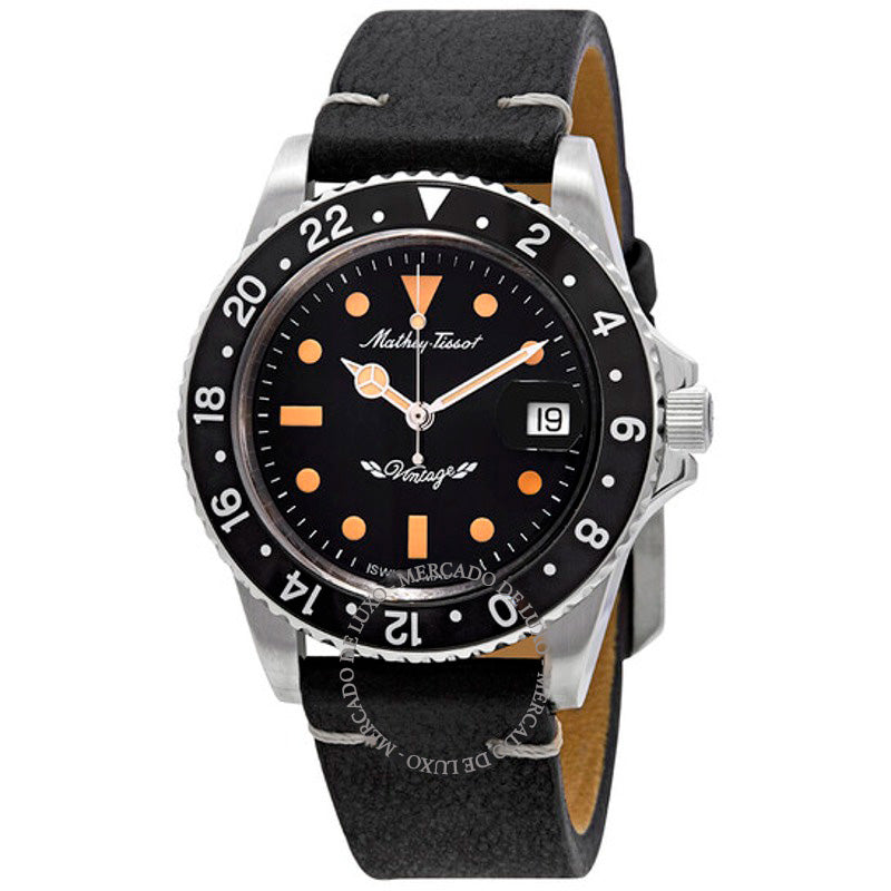 Relógio Mathey Vintage Automático Mostrador Preto 40 mm - Mercado de Luxo - O Maior E-Commerce de Bens, Produtos e Serviços de Luxo do Brasil.
