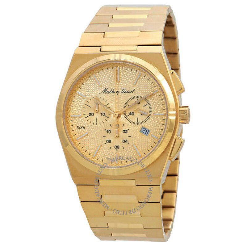 Relógio Cronógrafo Zeus Quartzo Mostrador Dourado 41 mm - Mercado de Luxo - O Maior E-Commerce de Bens, Produtos e Serviços de Luxo do Brasil.