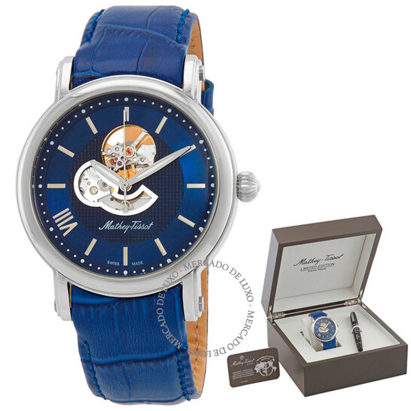 Relógio Esqueleto Automático Mostrador Azul 42 mm - Mercado de Luxo - O Maior E-Commerce de Bens, Produtos e Serviços de Luxo do Brasil.
