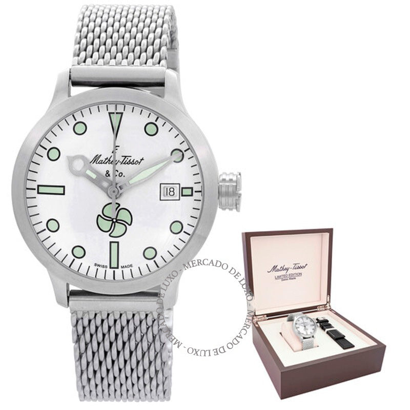 Relógio Elica Automático Mostrador Branco 43 mm - Mercado de Luxo - O Maior E-Commerce de Bens, Produtos e Serviços de Luxo do Brasil.