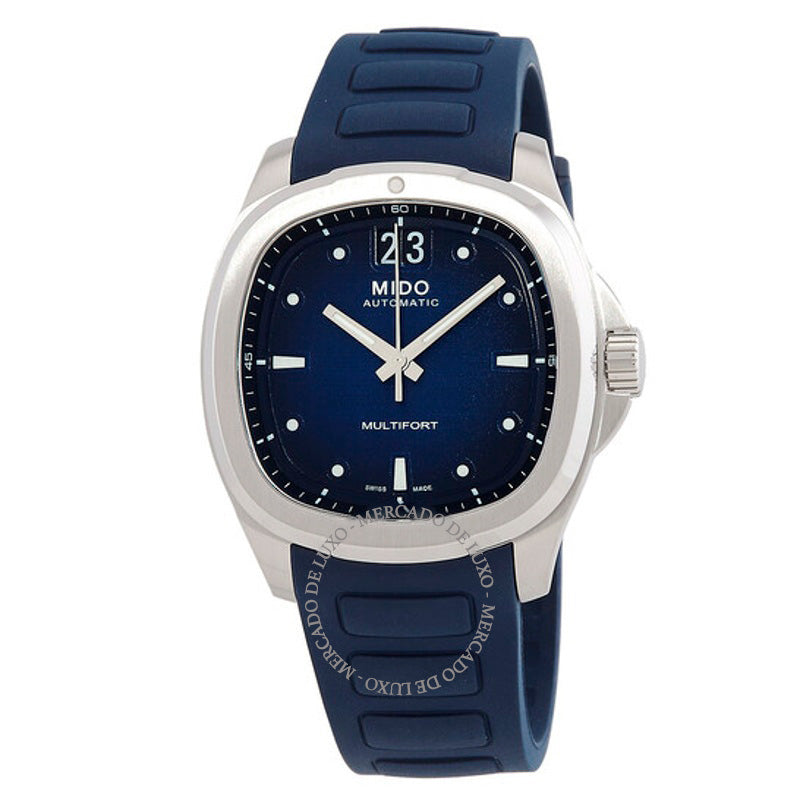Relógio Multifort TV Big Date Automático Mostrador Azul 40 mm - Mercado de Luxo - O Maior E-Commerce de Bens, Produtos e Serviços de Luxo do Brasil.