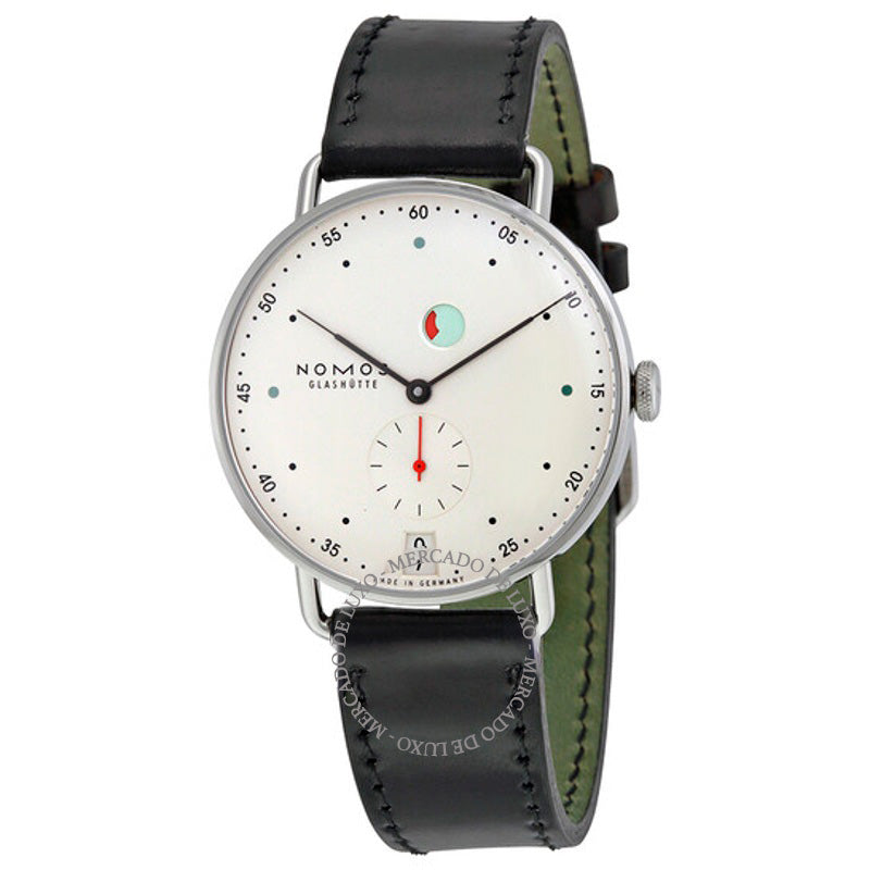 Relógio Mostrador branco galvanizado Metro 37 mm - Mercado de Luxo - O Maior E-Commerce de Bens, Produtos e Serviços de Luxo do Brasil.